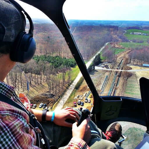 Helicopter Pilot Performs Aerial Survey in Columbus Ohio